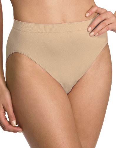 Bali Comfort Revolution 4 Pack Nude Microfiber Hi Cut Brief Underwear